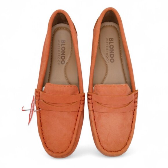 Blondo Shellby Women's Size 7.5 M Orange Suede Nubuck Waterproof Driver Loafer - Picture 7 of 13